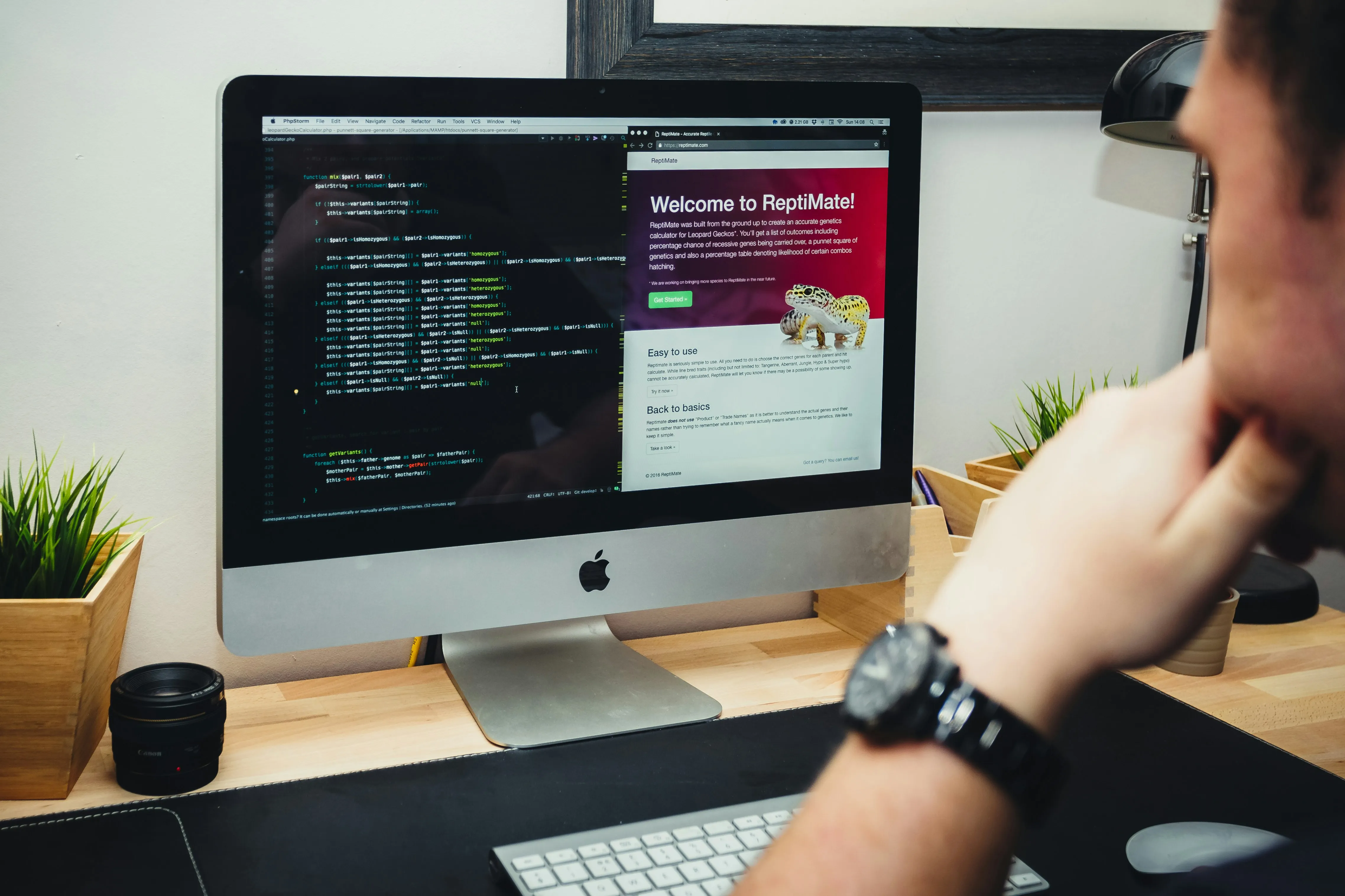 A person looking at a screen with AI-generated output