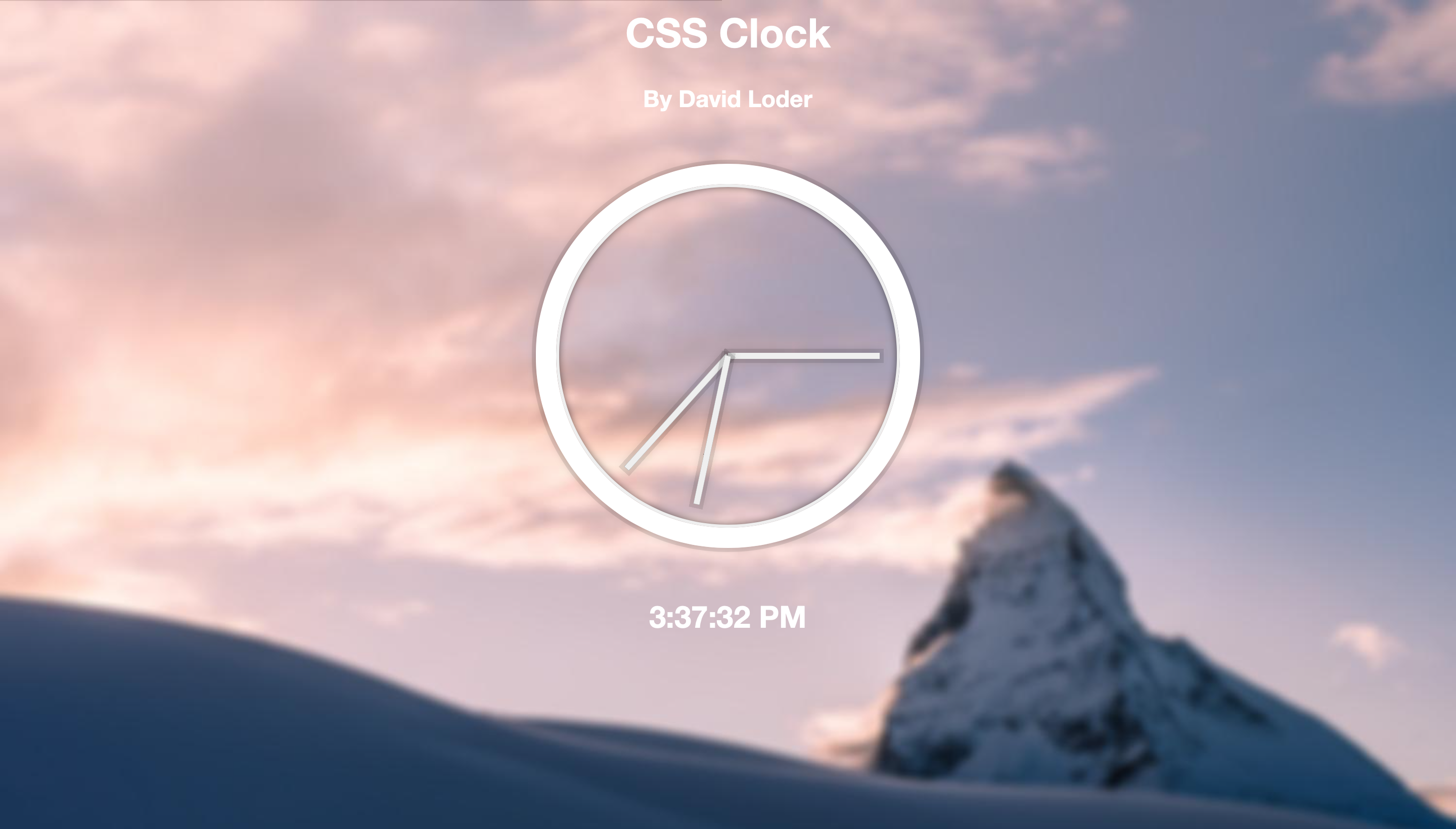 CSS Clock